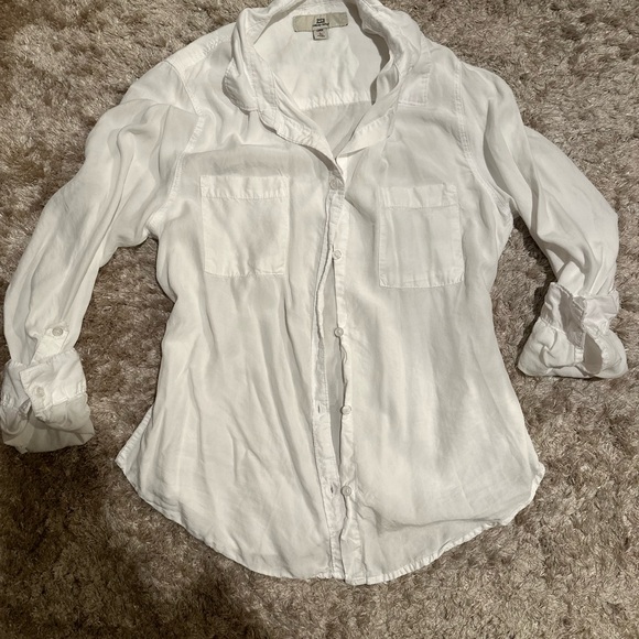Thread & Supply White Button Down Shirt - Picture 1 of 4